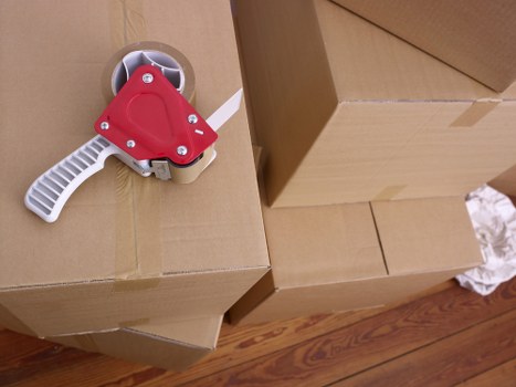 Loading furniture and boxes into a removal van near Chiswick
