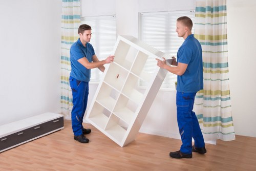Careful handling of office equipment during a West London move
